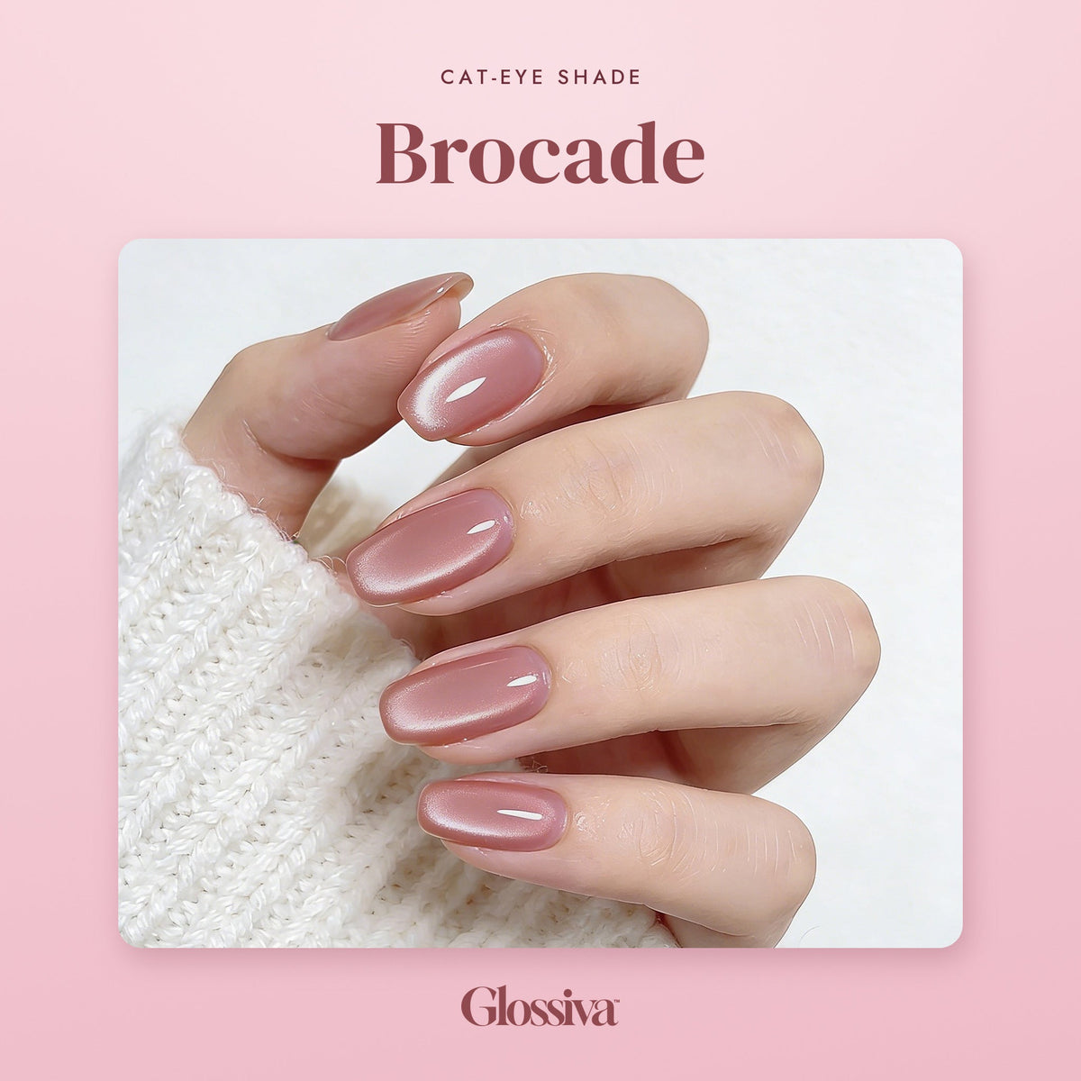 Brocade cat-eye gel nails by Glossiva