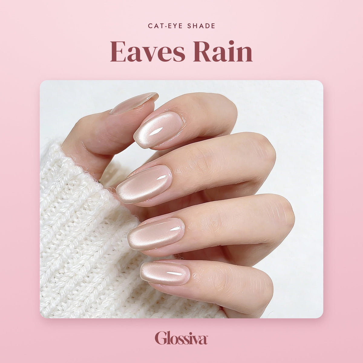 Eaves Rain cat-eye gel nails by Glossiva